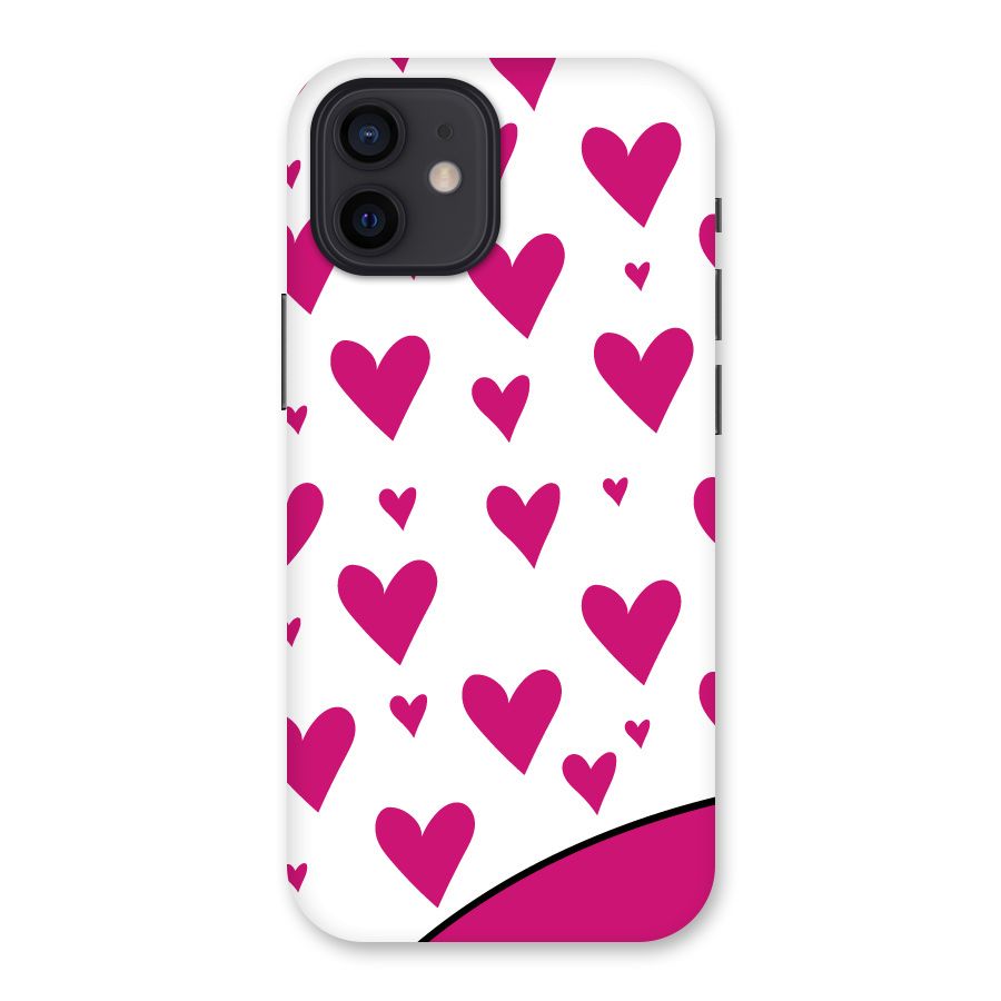 Romantic Couples with Hearts Back Case for iPhone 12