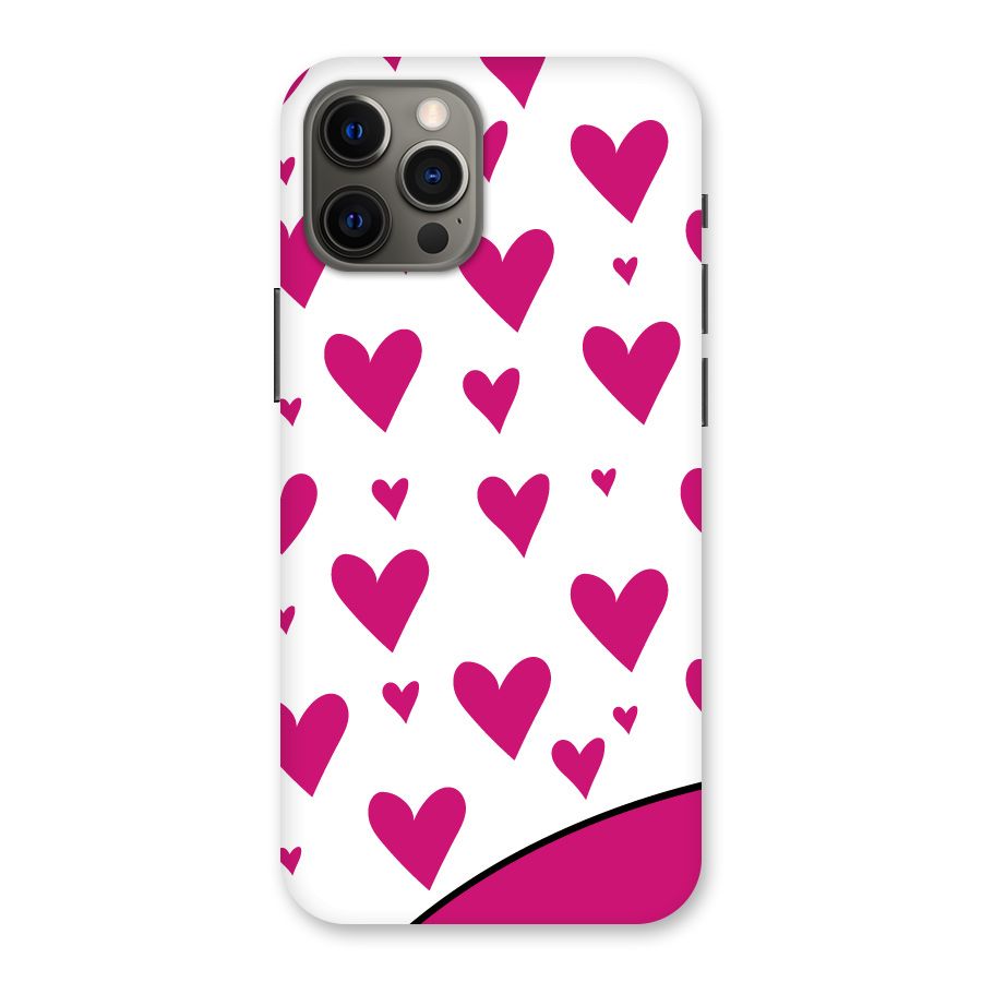 Romantic Couples with Hearts Back Case for iPhone 12 Pro Max