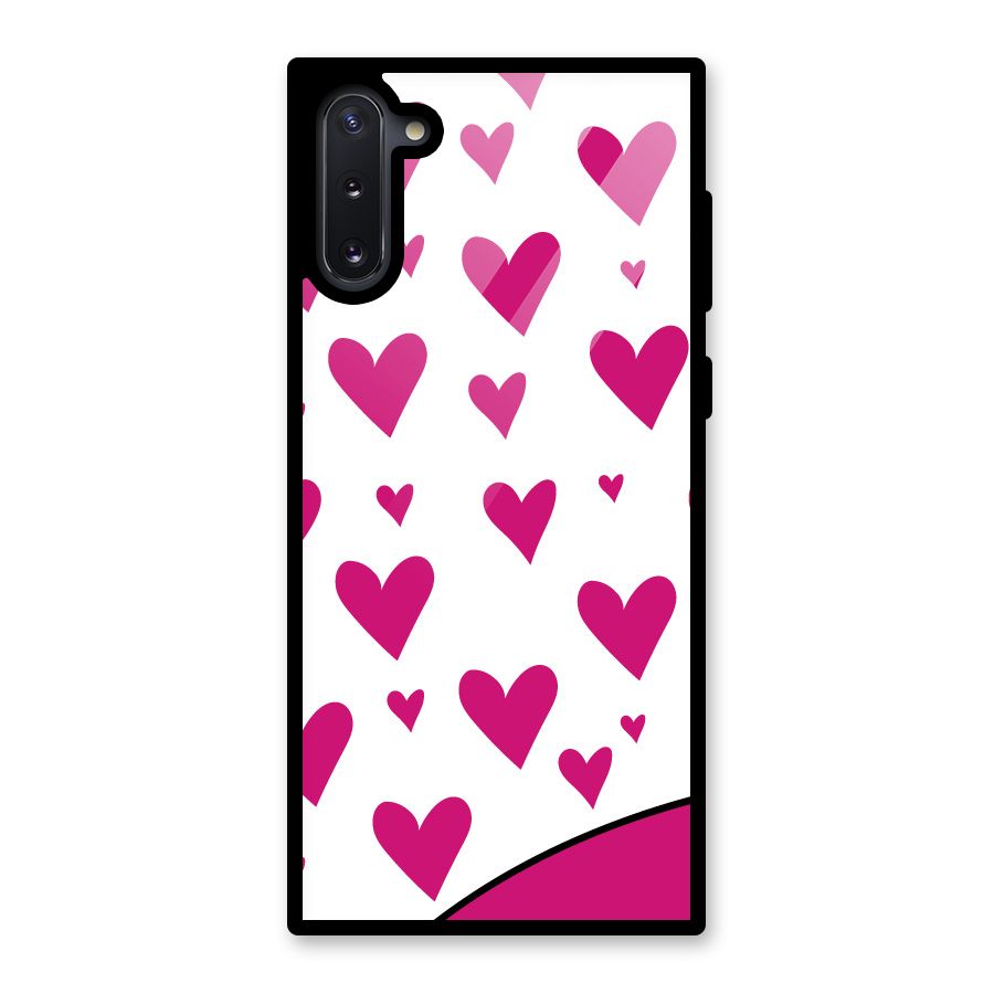 Romantic Couples with Hearts Glass Back Case for Galaxy Note 10