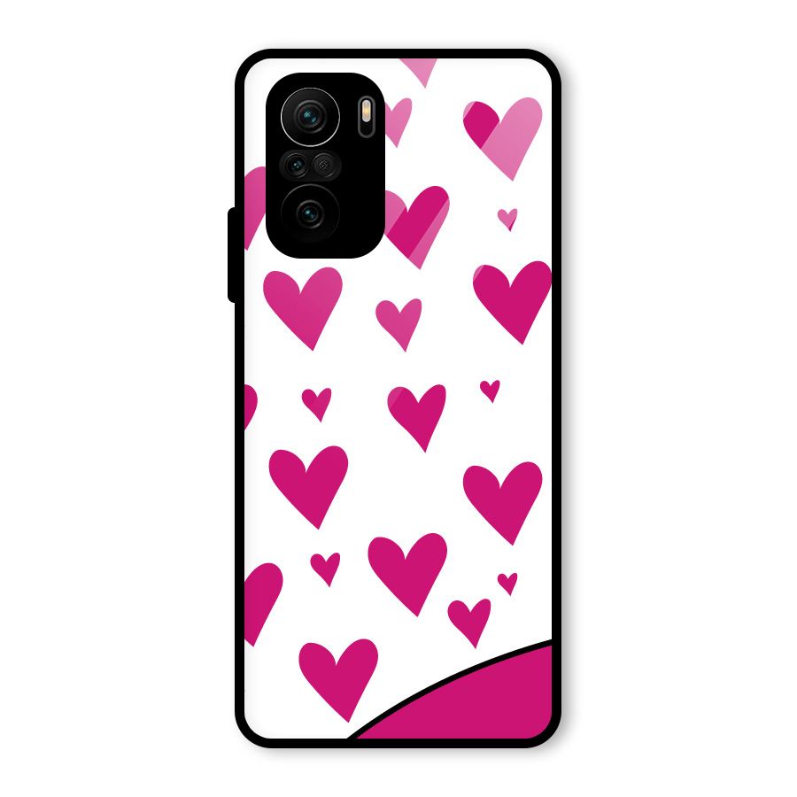 Romantic Couples with Hearts Glass Back Case for Mi 11x