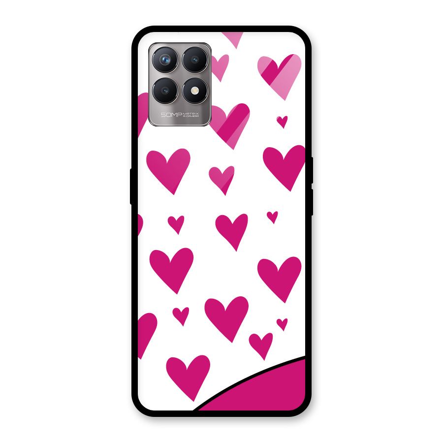 Romantic Couples with Hearts Glass Back Case for Realme Narzo 50