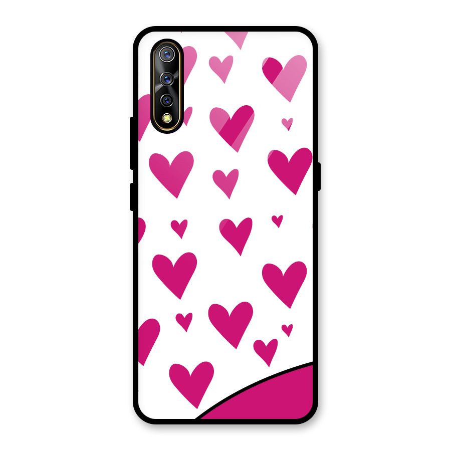 Romantic Couples with Hearts Glass Back Case for Vivo S1