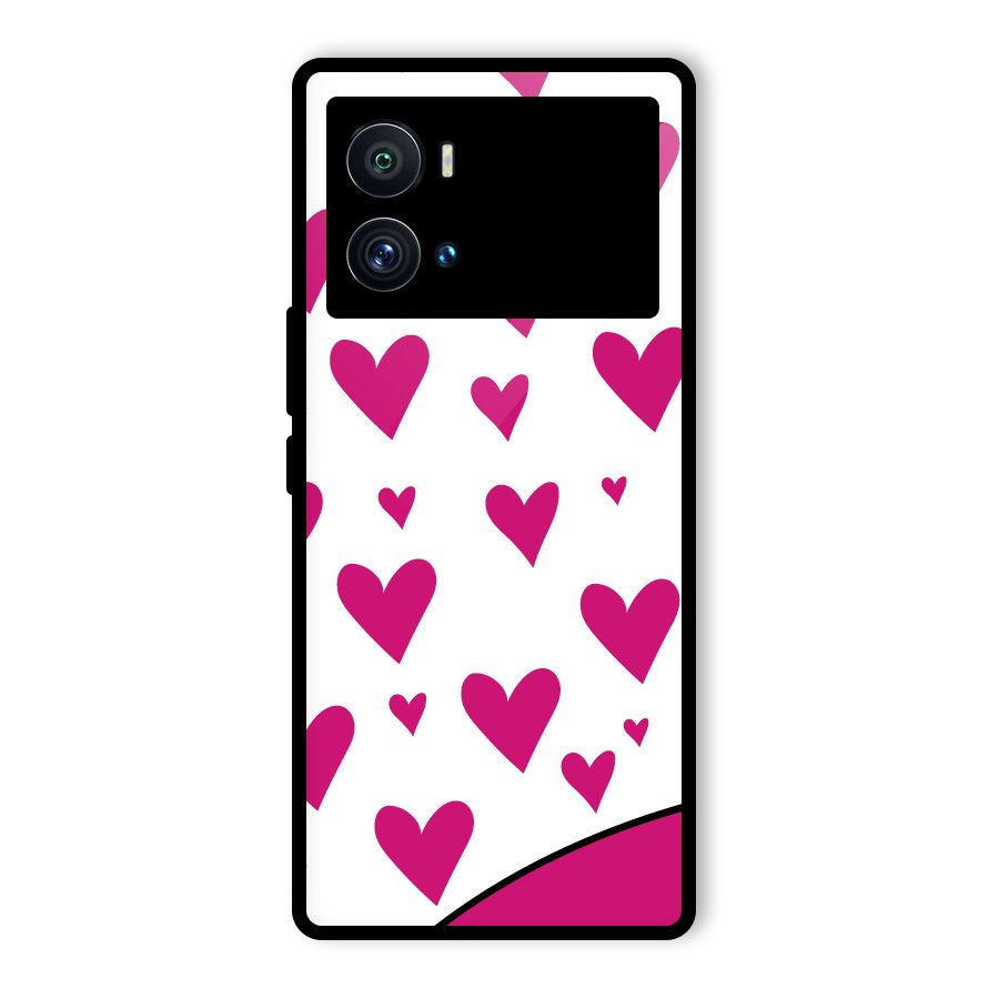 Romantic Couples with Hearts Glass Back Case for Vivo iQOO 9 Pro