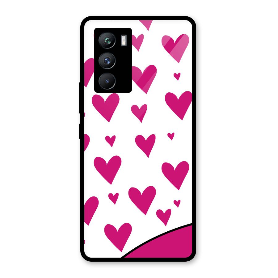 Romantic Couples with Hearts Glass Back Case for Vivo iQOO 9 SE