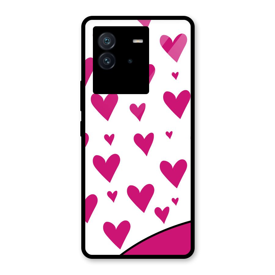Romantic Couples with Hearts Glass Back Case for Vivo iQOO Neo 6 5G