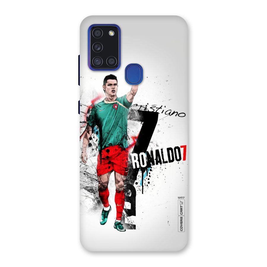 Ronaldo In Portugal Jersey Back Case for Galaxy A21s