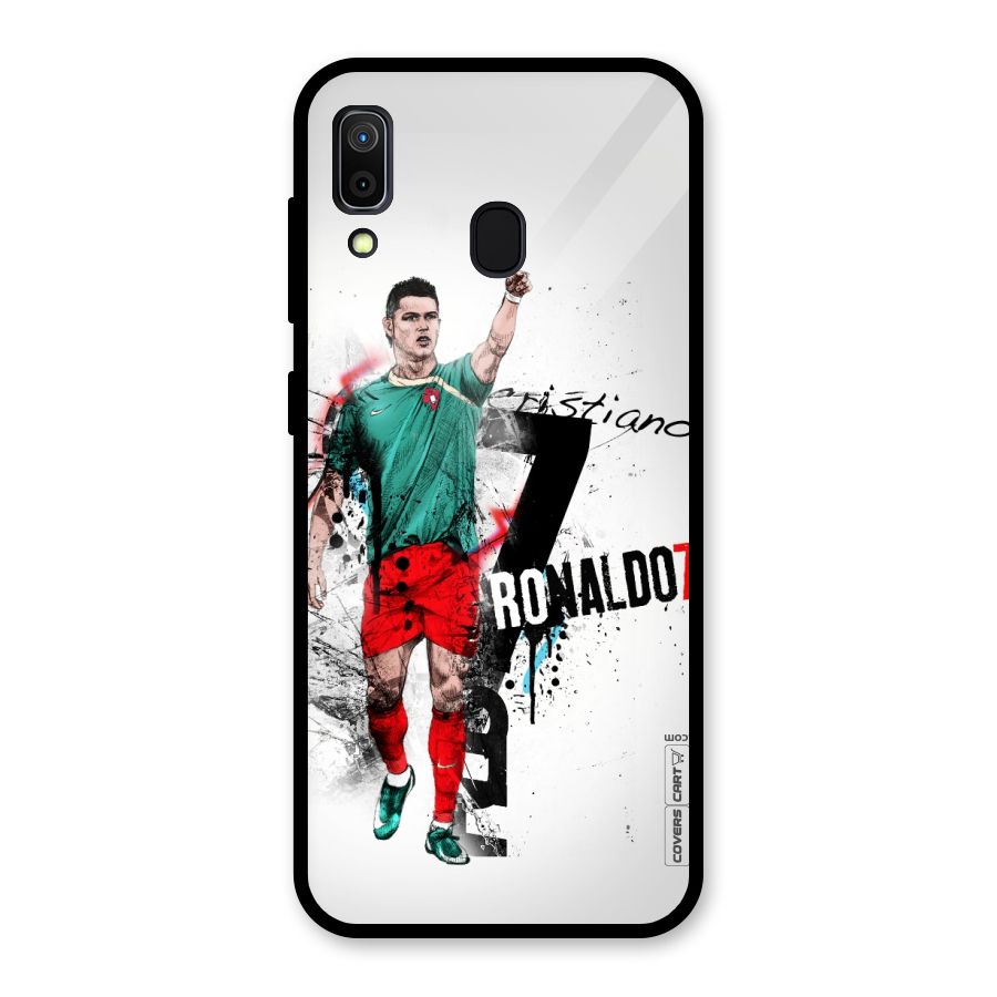 Ronaldo In Portugal Jersey Glass Back Case for Galaxy A30