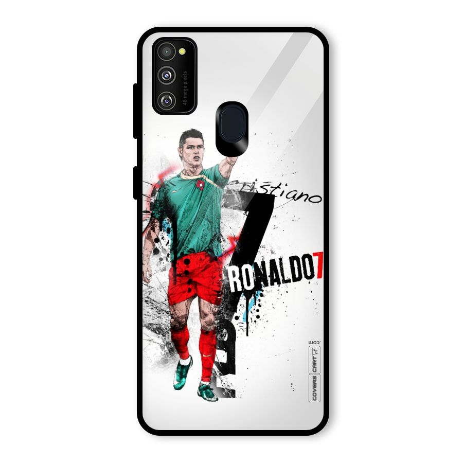Ronaldo In Portugal Jersey Glass Back Case for Galaxy M30s