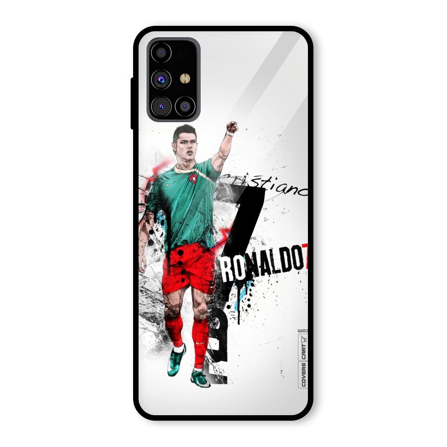 Ronaldo In Portugal Jersey Glass Back Case for Galaxy M31s