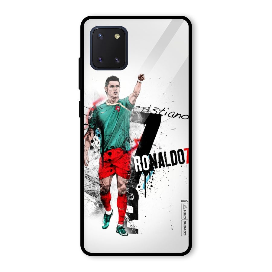 Ronaldo In Portugal Jersey Glass Back Case for Galaxy Note 10 Lite