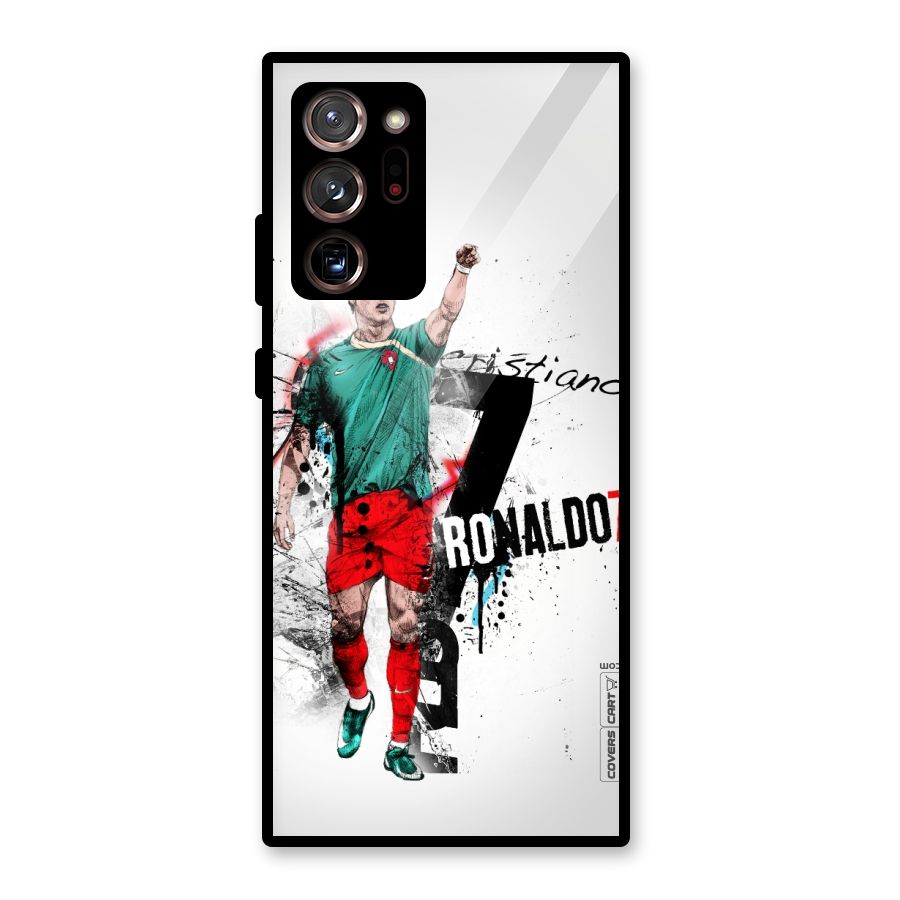 Ronaldo In Portugal Jersey Glass Back Case for Galaxy Note 20 Ultra
