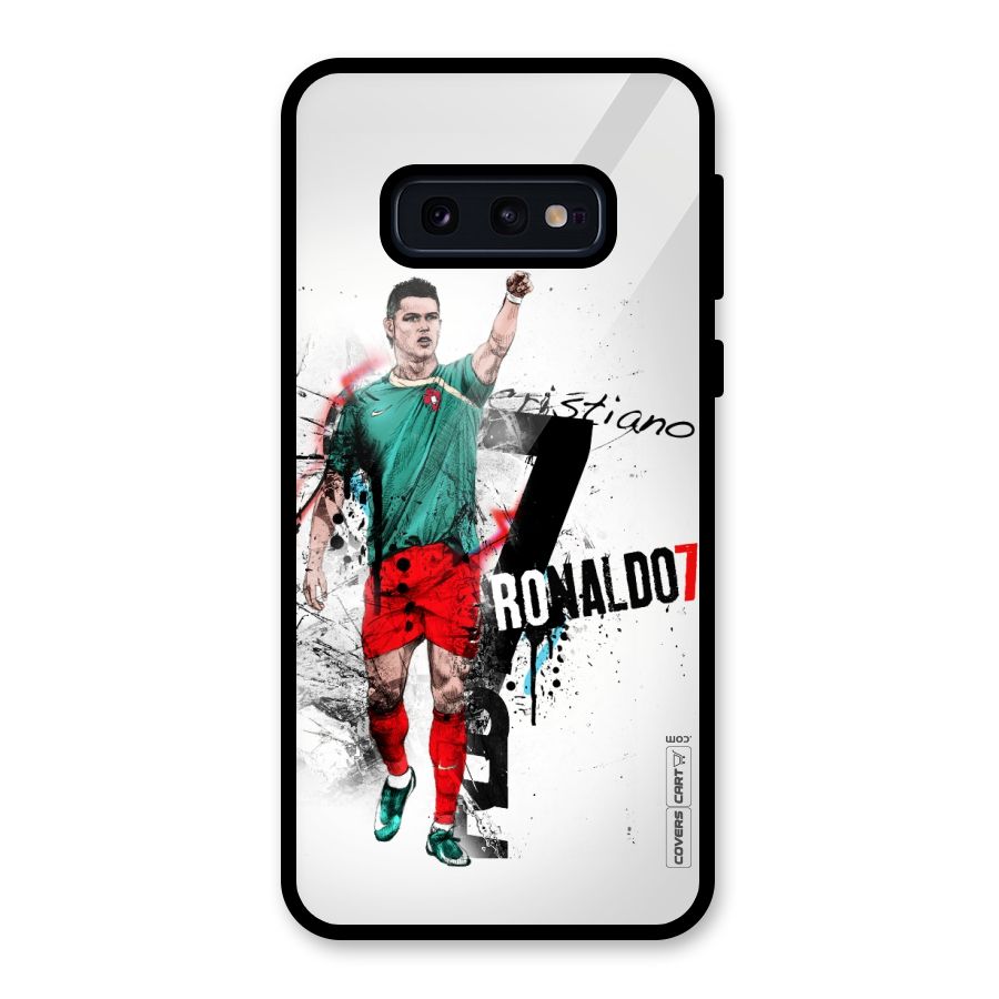 Ronaldo In Portugal Jersey Glass Back Case for Galaxy S10e