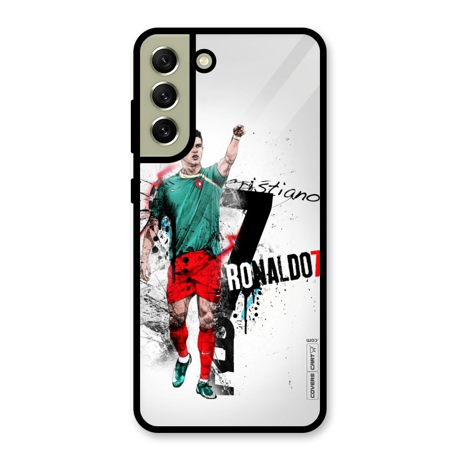 Ronaldo In Portugal Jersey Glass Back Case for Galaxy S21 FE 5G