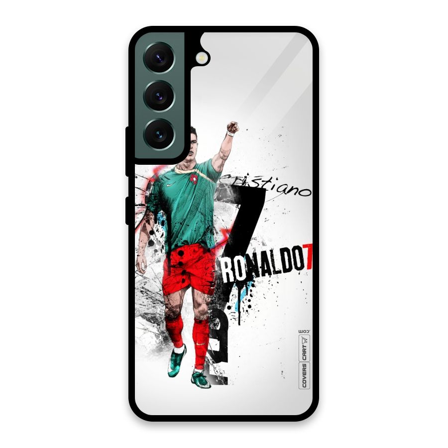 Ronaldo In Portugal Jersey Glass Back Case for Galaxy S22 5G