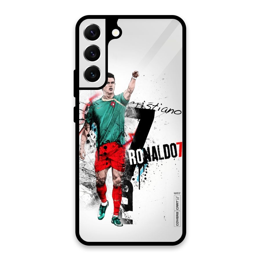 Ronaldo In Portugal Jersey Glass Back Case for Galaxy S22 Plus 5G
