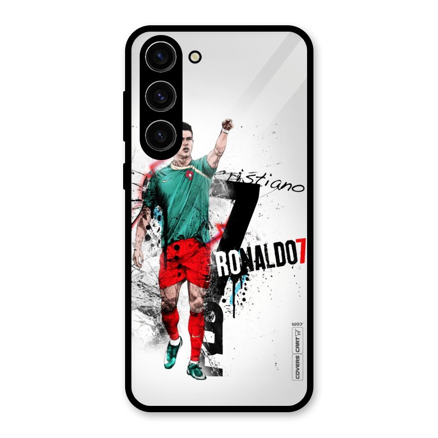 Ronaldo In Portugal Jersey Glass Back Case for Galaxy S23 Plus