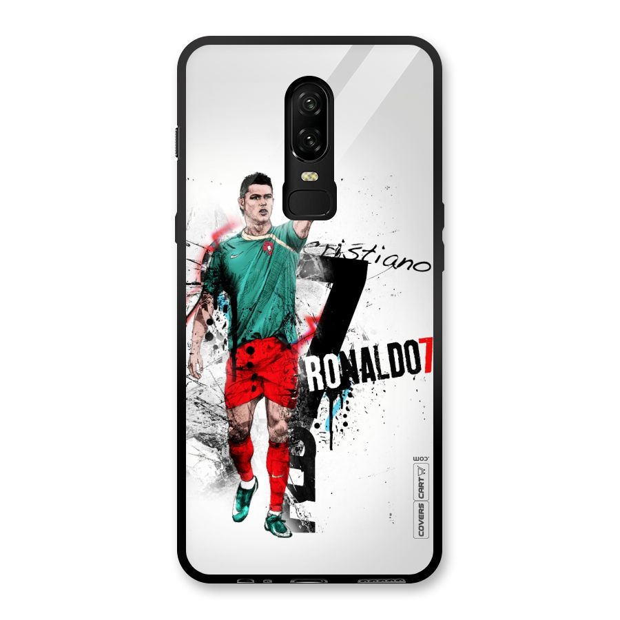 Ronaldo In Portugal Jersey Glass Back Case for OnePlus 6