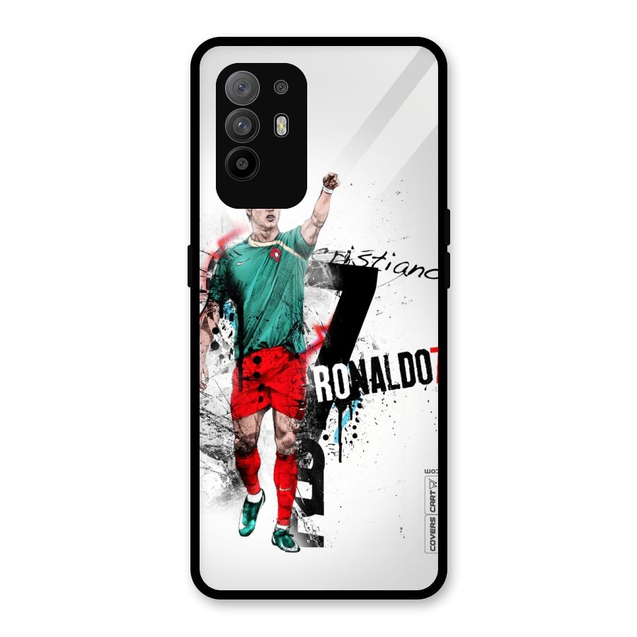 Ronaldo In Portugal Jersey Glass Back Case for Oppo F19 Pro Plus 5G