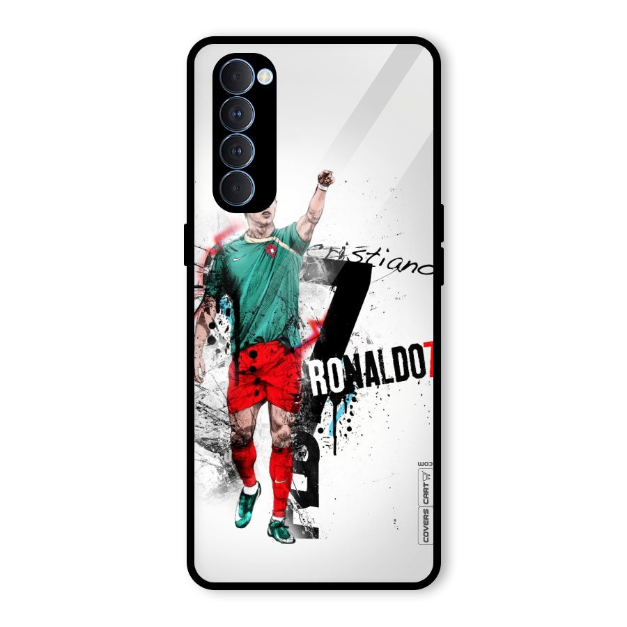 Ronaldo In Portugal Jersey Glass Back Case for Oppo Reno4 Pro