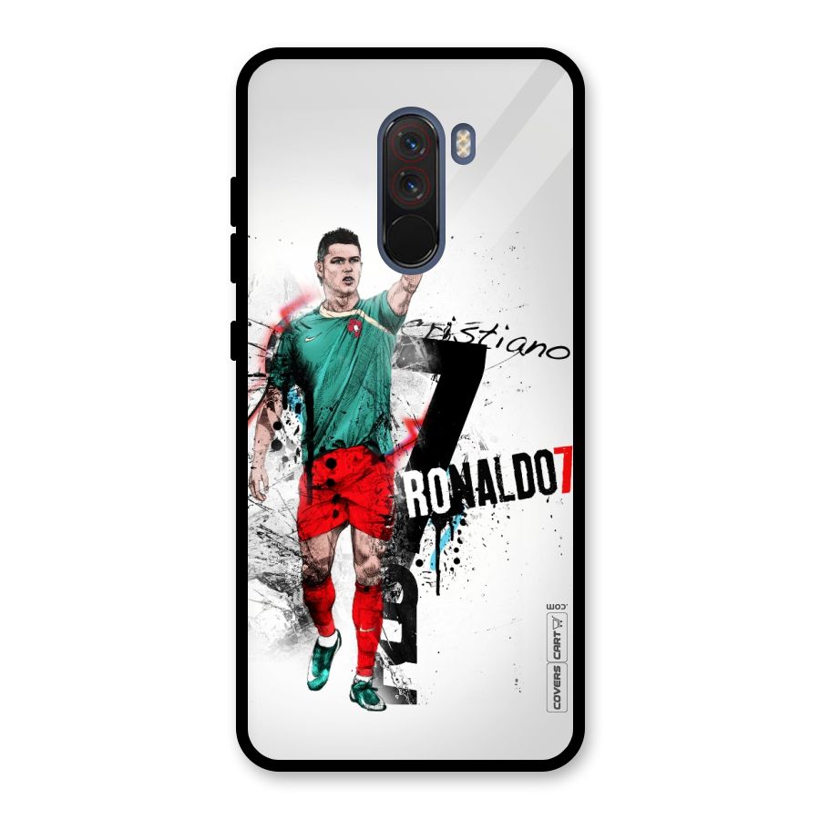 Ronaldo In Portugal Jersey Glass Back Case for Poco F1