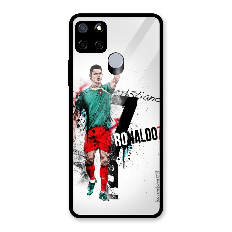 Ronaldo In Portugal Jersey Glass Back Case for Realme C12