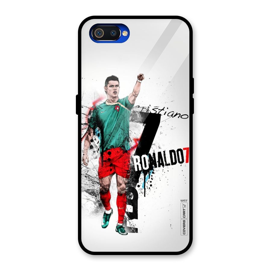 Ronaldo In Portugal Jersey Glass Back Case for Realme C2