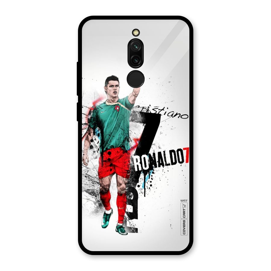 Ronaldo In Portugal Jersey Glass Back Case for Redmi 8