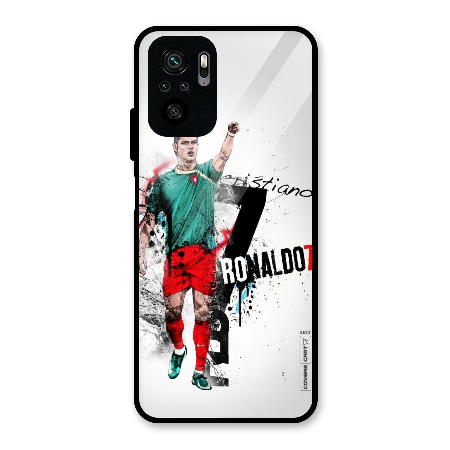 Ronaldo In Portugal Jersey Glass Back Case for Redmi Note 10S