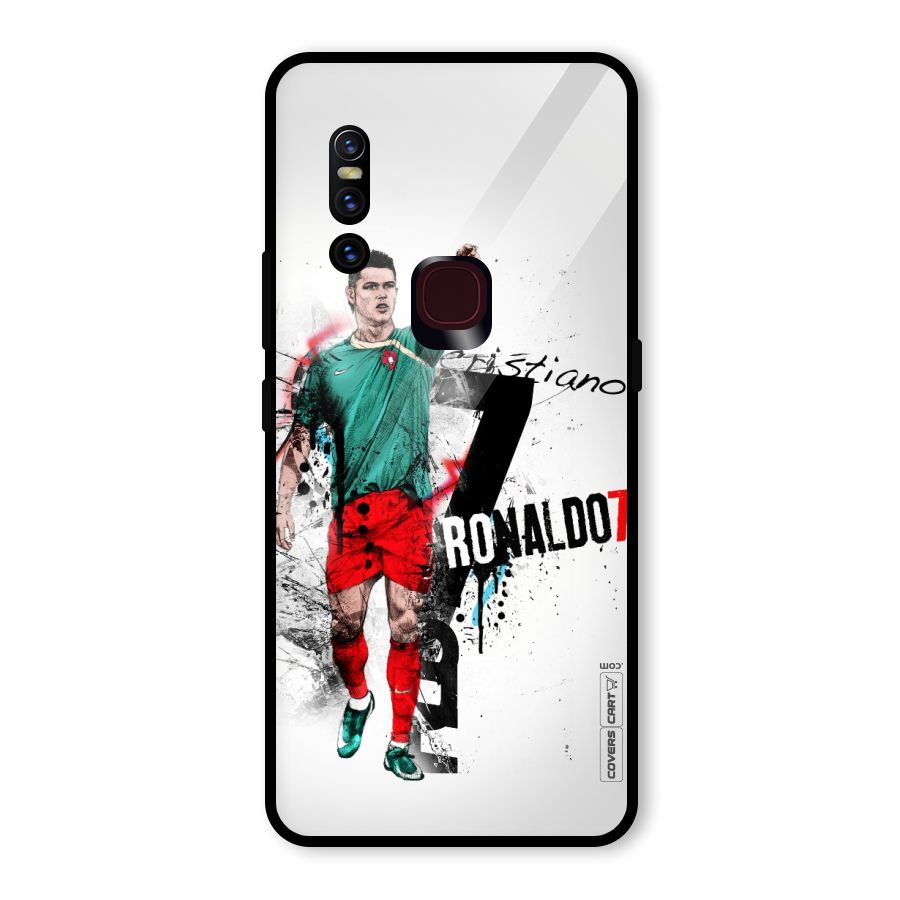 Ronaldo In Portugal Jersey Glass Back Case for Vivo V15