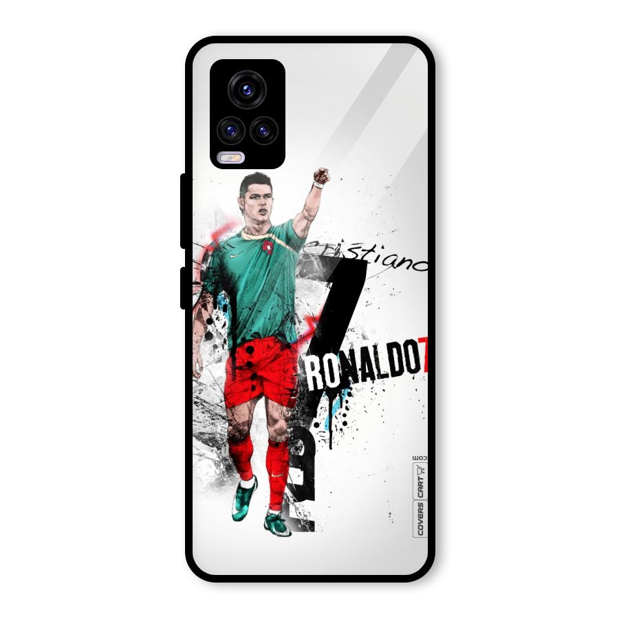 Ronaldo In Portugal Jersey Glass Back Case for Vivo V20