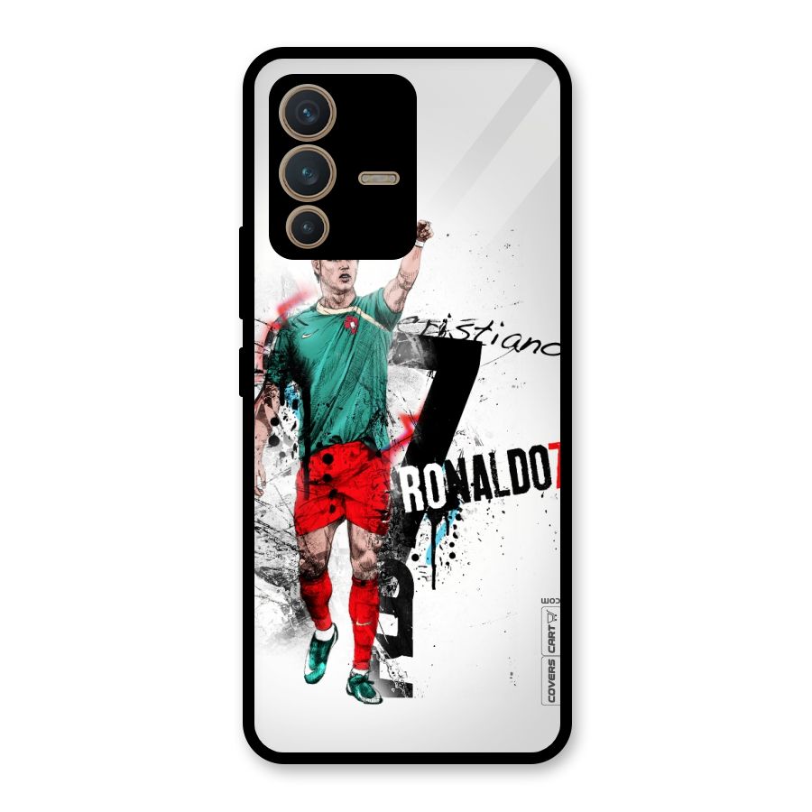 Ronaldo In Portugal Jersey Glass Back Case for Vivo V23 5G
