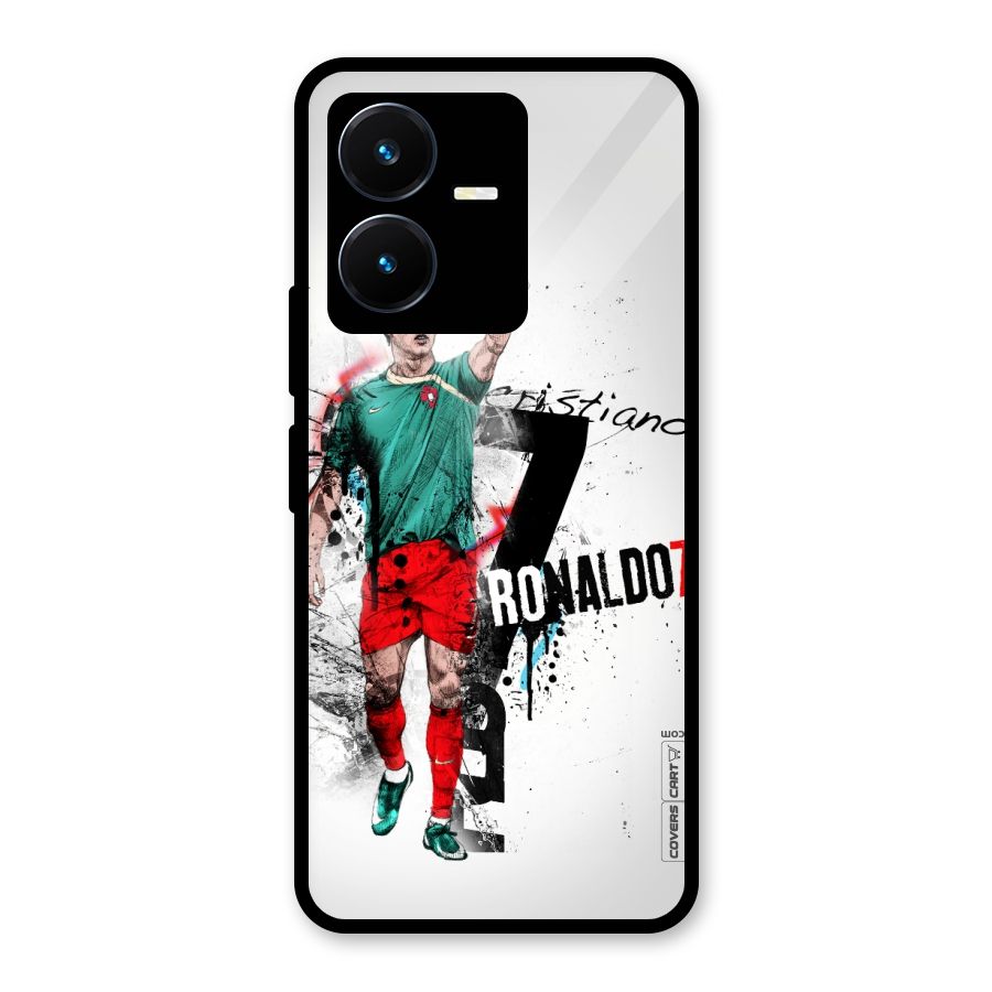 Ronaldo In Portugal Jersey Glass Back Case for Vivo Y22