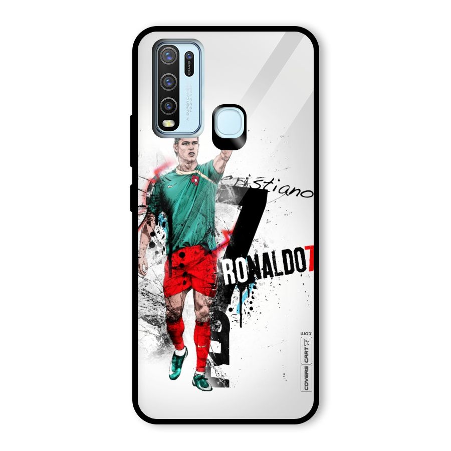 Ronaldo In Portugal Jersey Glass Back Case for Vivo Y30