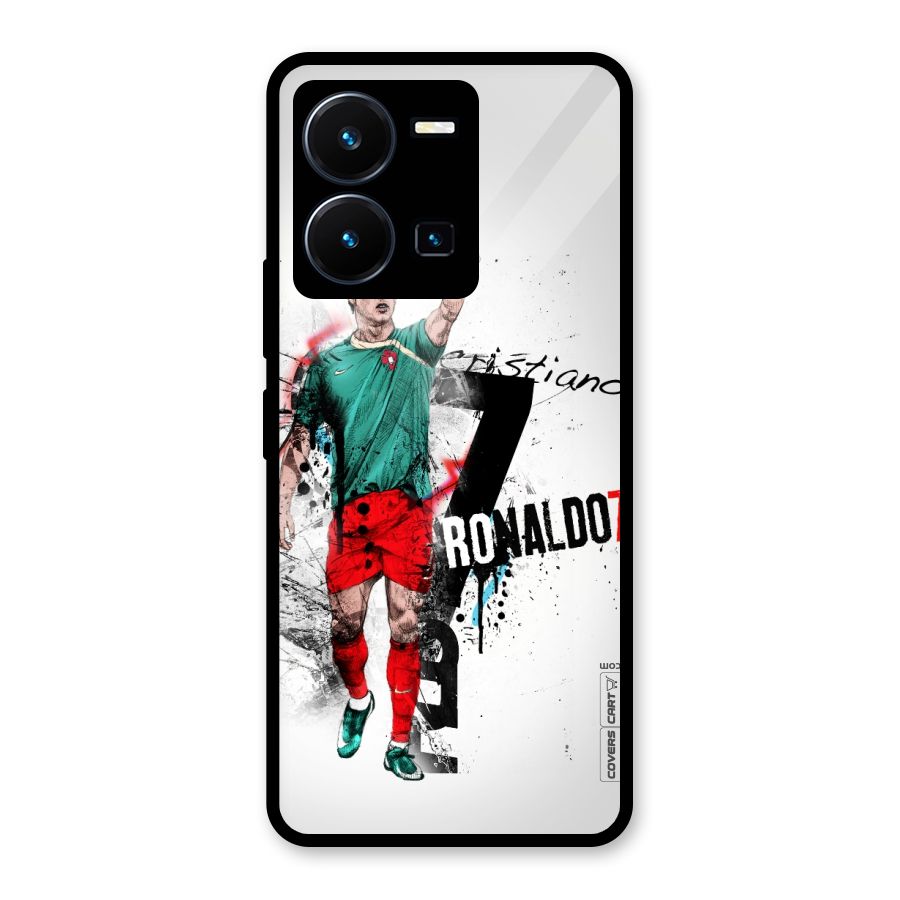 Ronaldo In Portugal Jersey Glass Back Case for Vivo Y35