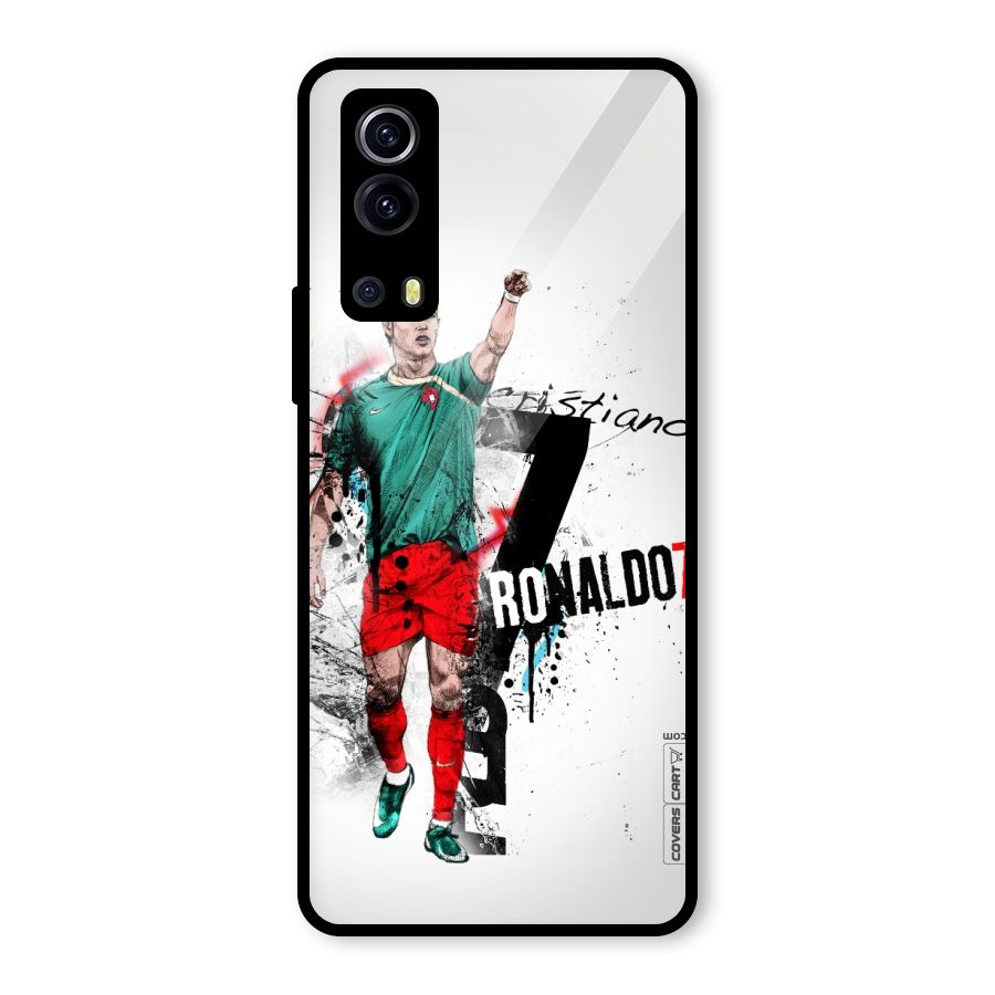 Ronaldo In Portugal Jersey Glass Back Case for Vivo iQOO Z3