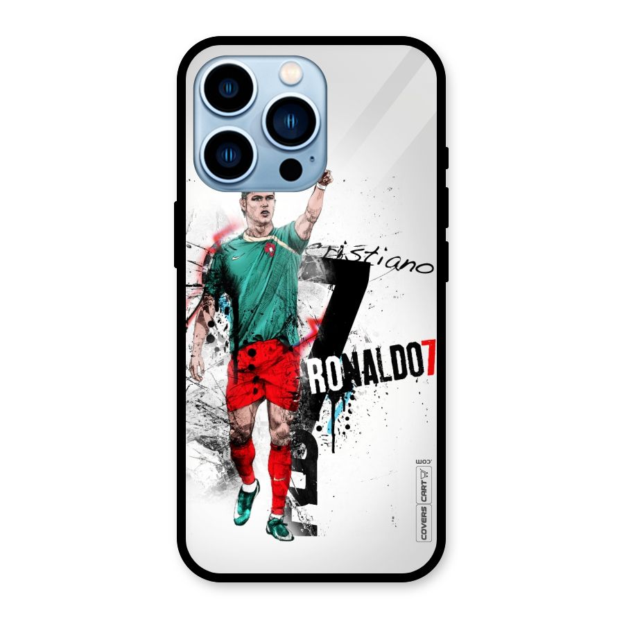 Ronaldo In Portugal Jersey Glass Back Case for iPhone 13 Pro