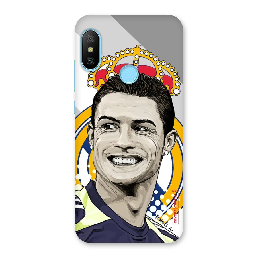 Ronaldo Madrid King Back Case for Redmi 6 Pro