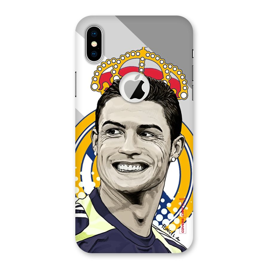 Ronaldo Madrid King Back Case for iPhone X Logo Cut