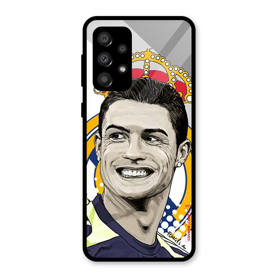 Ronaldo Madrid King Glass Back Case for Galaxy A32