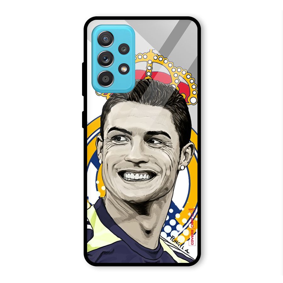 Ronaldo Madrid King Glass Back Case for Galaxy A52