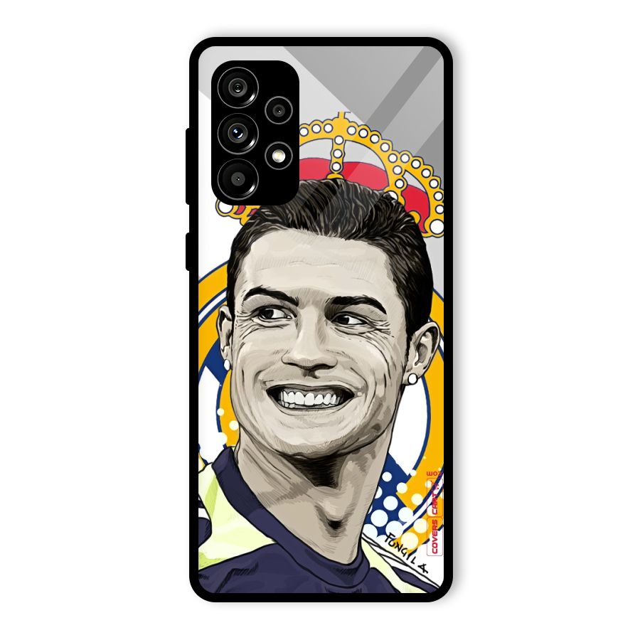 Ronaldo Madrid King Glass Back Case for Galaxy A73 5G