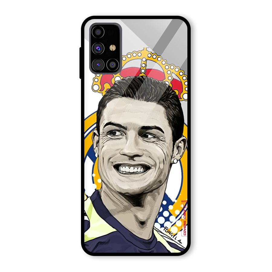 Ronaldo Madrid King Glass Back Case for Galaxy M31s