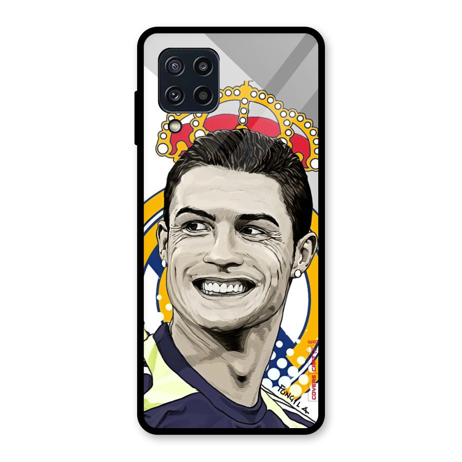 Ronaldo Madrid King Glass Back Case for Galaxy M32