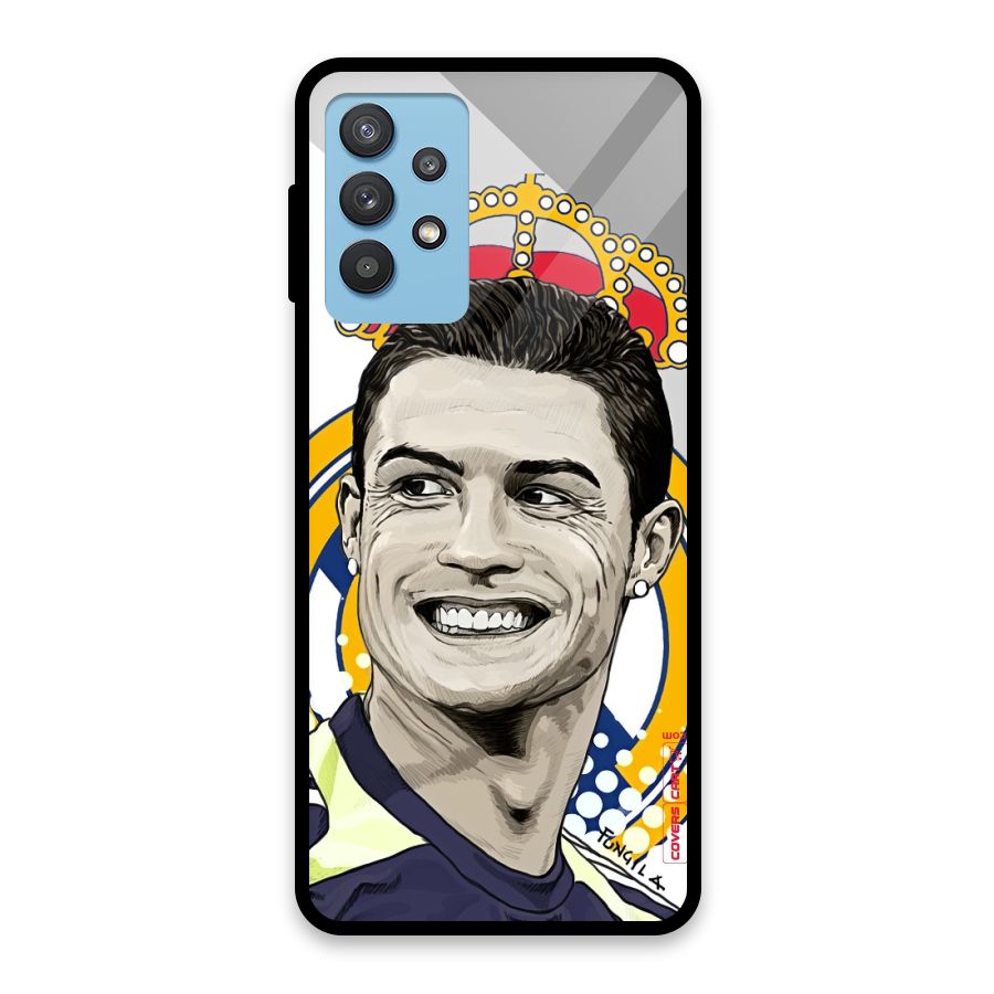 Ronaldo Madrid King Glass Back Case for Galaxy M32 5G