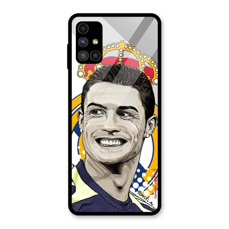 Ronaldo Madrid King Glass Back Case for Galaxy M51