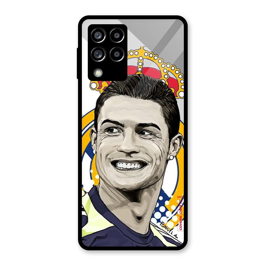 Ronaldo Madrid King Glass Back Case for Galaxy M53 5G