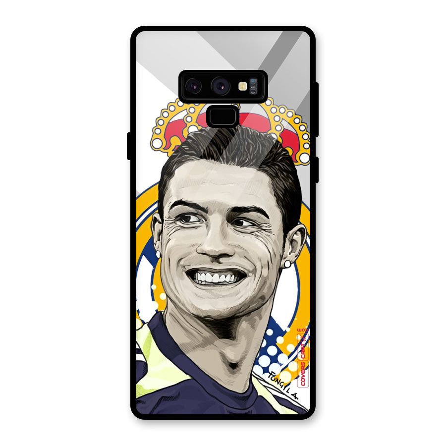 Ronaldo Madrid King Glass Back Case for Galaxy Note 9
