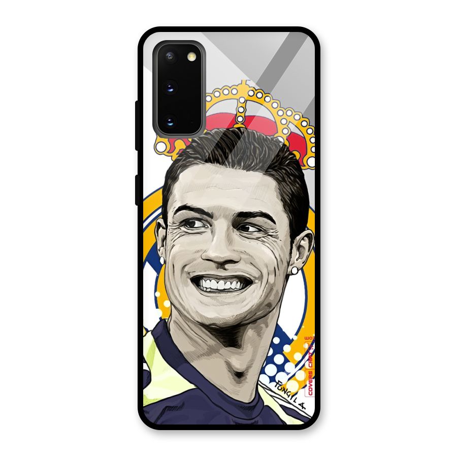 Ronaldo Madrid King Glass Back Case for Galaxy S20