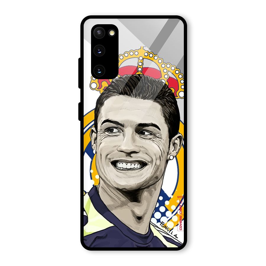 Ronaldo Madrid King Glass Back Case for Galaxy S20 FE