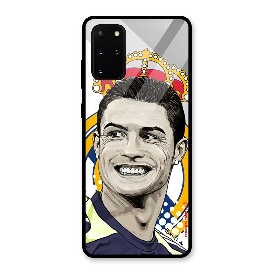 Ronaldo Madrid King Glass Back Case for Galaxy S20 Plus